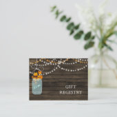 バーンウッド素朴秋メイスンジャースギフトレジストリ エンクロージャーカード (スタンド正面)