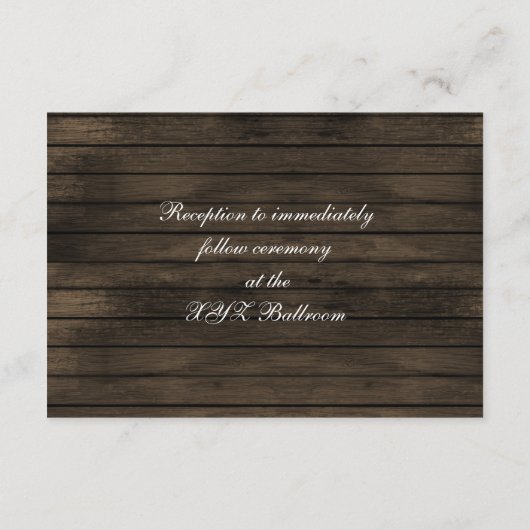 バーンウッド素朴秋メーソンジャース披露宴招待状 エンクロージャーカード (裏面)