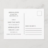 バーンウッド素朴紅葉ウェディング日付を保存 案内ポストカード (裏面)