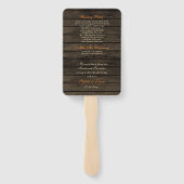 バーンウッド素朴紅葉結婚式 プログラム ハンドファン (裏面)