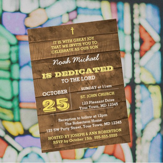 バーンウッド金ゴールド献身招待状 招待状