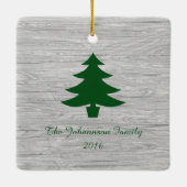 バーンウッド魅力的インスタグラムフォトクリスマス セラミックオーナメント (裏面)