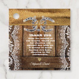 バーンウッド、カントリーレース&ホースシューズ結婚ズ フェイバータグ