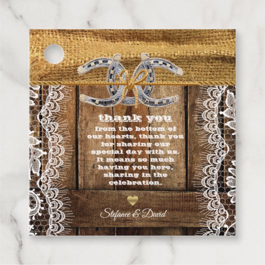 バーンウッド、カントリーレース&ホースシューズ結婚ズ フェイバータグ (正面)