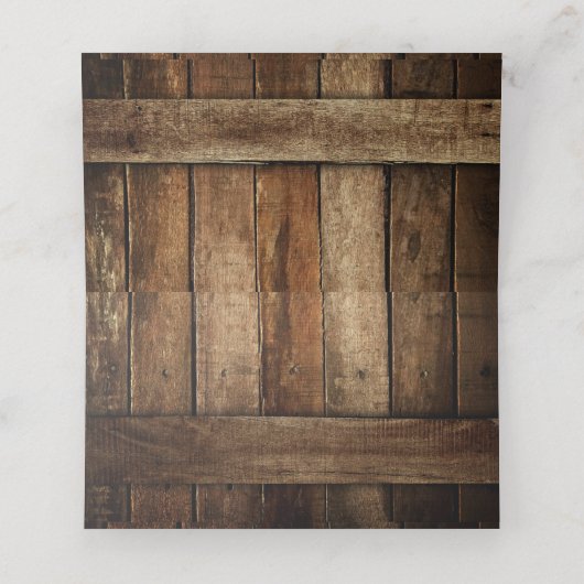 バーンウッド、カントリーレース&ホースシューズ結婚ズ プレイスカード (内部開封)