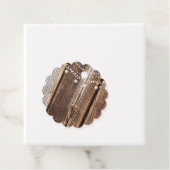 バーンウッド&ストリングライトカントリー素朴ウェディング フェイバータグ (インサイチュ)