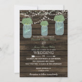 バーンウッド、セージ・メイソン・ジャー・結婚式招待状 招待状 (正面)