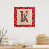 バーンウッド&バンダナレターK ポスター (キッチン)