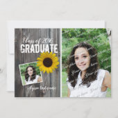 バーンウッド・ヒマワリ卒業招待状 招待状 (正面)