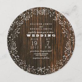 バーンウッド+ベビーズブレスラウンド結婚ズ 招待状