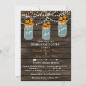 バーンウッド、メイスンジャー秋リハーサル夕食招待状 招待状 (正面)
