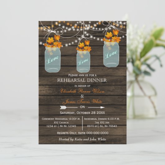 バーンウッド、メイスンジャー秋リハーサル夕食招待状 招待状 (スタンド正面)