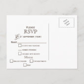 バーンウッド・メイスン・ジャース秋の結婚式RSVP インビテーションポストカード (裏面)