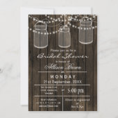 バーンウッド・メイスン・ジャー・ラステックブライダルシャワー 招待状 (正面)