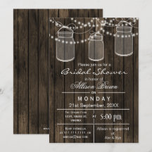 バーンウッド・メイスン・ジャー・ラステックブライダルシャワー