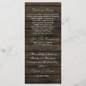 バーンウッド・メイソンの瓶、セージの花プログラム プログラム (裏面)