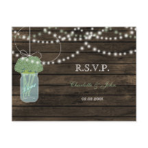 バーンウッド・メイソンのJarsセージ結婚式RSVP
