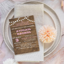 バーンウッド ライト ピンク B"H バット・ミッツヴァ 招待状