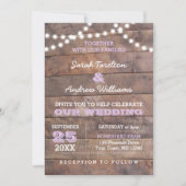 バーンウッド ライト ラベンダー 結婚式招待状 招待状 (正面)