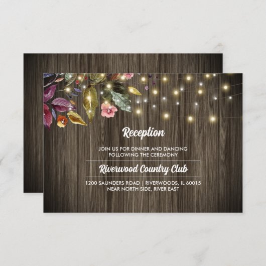 バーンウッド |秋の花婚披露宴カード 招待状 (正面/裏面)