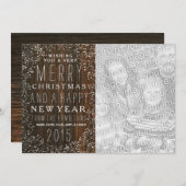 バーンウッド+赤ちゃんの息の写真クリスマス シーズンカード (正面/裏面)