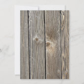 バーンウッ素朴ドデイジー結婚式招待状 招待状 (裏面)