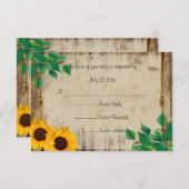 バーンウッ素朴ドヒマワリー 出欠カード (正面/裏面)