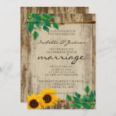 バーンウッ素朴ドヒマ結婚ワリーズ 招待状 (正面/裏面)