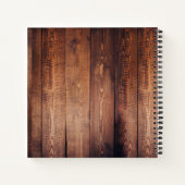 バーンウッ素朴ドファミリーフォトコラージュファミリー名 ノートブック (裏面)