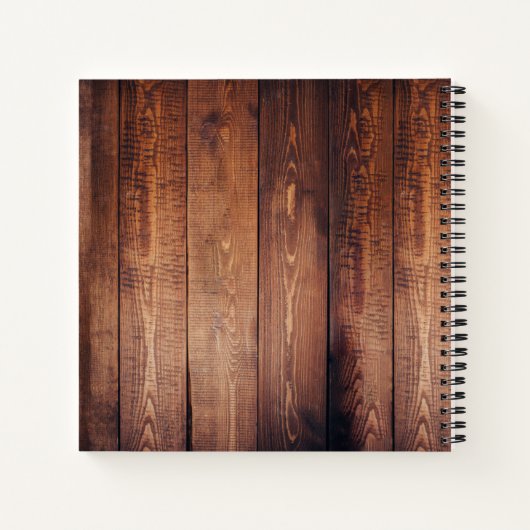 バーンウッ素朴ドファミリーフォトコラージュファミリー名 ノートブック (裏面)