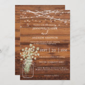 バーンウッ素朴ド·フェアリー·ラ結婚イツズ 招待状 (正面/裏面)