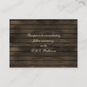 バーンウ素朴ィードパイン木冬披露宴招待状 エンクロージャーカード (裏面)