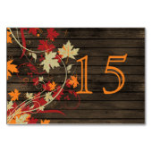 バーンウ素朴ィー，紅葉結婚のテーブル番号 テーブルナンバー (裏面)