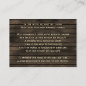 バーンウ素朴ィー、紅葉結婚の願い井戸 エンクロージャーカード (裏面)