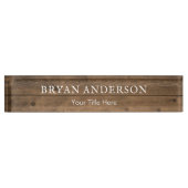 バーンウ素朴ッドルック デスクネームプレート (正面)