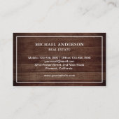 バーンウ素朴ッドヴィンテージアンティーク実在鍵エステート 名刺 (裏面)