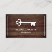 バーンウ素朴ッドヴィンテージアンティーク実在鍵エステート 名刺 (正面)