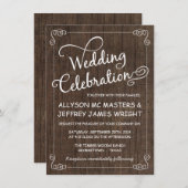 バーンウ素朴ッド結婚式招待状 招待状 (正面/裏面)