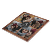 バーンウ素朴ッド4写真ズファミリーフォトコラージュ タイル (側面)