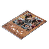 バーンウ素朴ッド4写真ズファミリーフォトコラージュ ノートブック (左側)