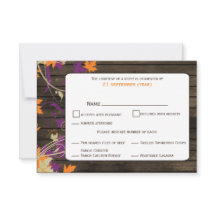 バーンウ素朴ム離れ秋の結婚式RSVP