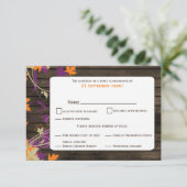 バーンウ素朴ム離れ秋の結婚式RSVP 出欠カード (スタンド正面)