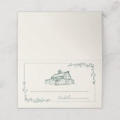 バーンエメ素朴ラルドグリーンファーム秋の結婚式 プレイスカード (外部開封)