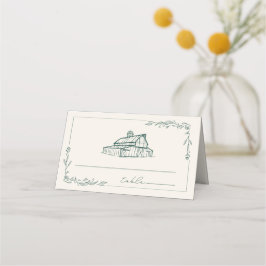 バーンエメ素朴ラルドグリーンファーム秋の結婚式 プレイスカード