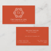 バーンエレガントトオレンジマッセウススパプロフェッショナル 名刺 (正面/裏面)