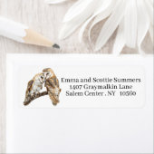 バーンオウルズウォーターカラー差出人住所 ラベル (インサイチュ)