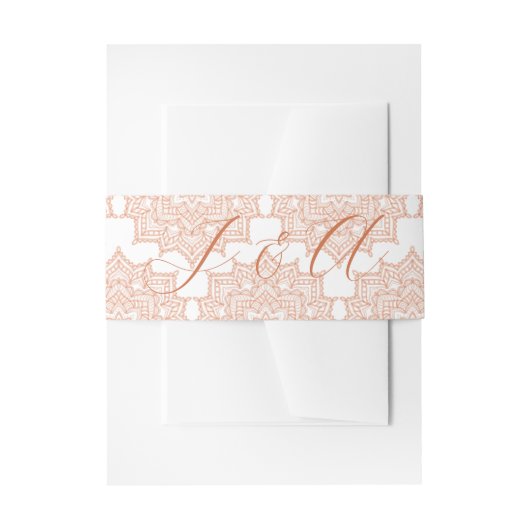 バーンオレンジサンライズマンダラサマー秋の結婚式 招待状ベリーバンド (正面例)