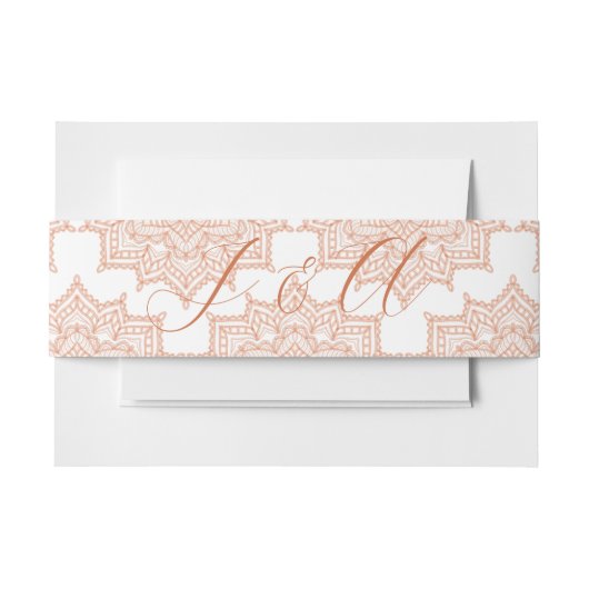 バーンオレンジサンライズマンダラサマー秋の結婚式 招待状ベリーバンド (正面例)