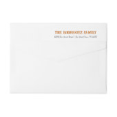 バーンオレンジテキサス州ジョイホリデイ ラップアラウンドラベル (裏面)