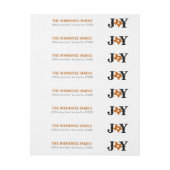 バーンオレンジテキサス州ジョイホリデイ ラップアラウンドラベル (シート)